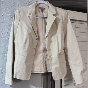 Ann Taylor The Greenwich Blazer  in Ivory Pinstripe